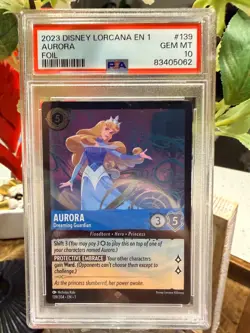 PSA 10! 2023 Disney Lorcana EN 1 Aurora Foil #139 Gem Mint!! - Image 1