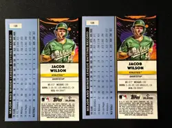 2025 Topps Chrome Cosmic Jacob Wilson #139 Rookie RC LOT 2 Oakland Athletics A's - Image 2