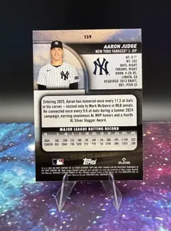 Topps 2025 Stadium Club Aaron Judge Sepia #139 New York Yankees Baseball Card - Image 2