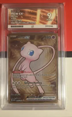 Mew ex Metal 205/165 Ace 9 151 Gold Full Art Graded Pokemon Card Secret Rare ENG - Image 1