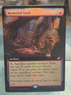 R 0336 Memorial Vault FOIL EXTENDED ART Rare Edge of Eternities MTG EOE Artifact - Image 1