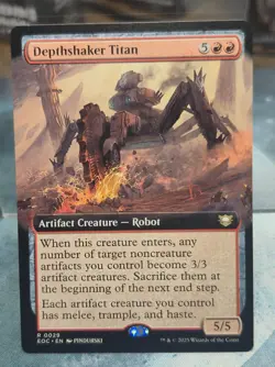 R 0029 Depthshaker Titan Rare COMMANDER EXTENDED ART Edge of Eternities MTG Card - Image 1