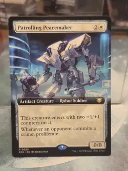 R 0025 Patrolling Peacemaker Commander EXTENDED ART Rare Edge of Eternities MTG - Image 1