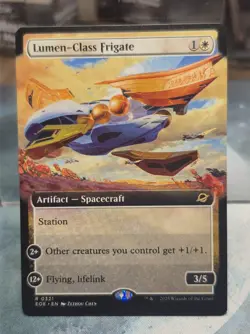 R 0321 Lumen-Class Frigate Rare EXTENDED ART Edge of Eternities MTG Card White - Image 1