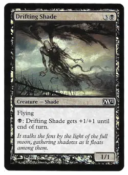 MAGIC THE GATHERING DRIFTING SHADE FOIL CREATURE SHADE 96/249 2011 MTG M12 - Image 1