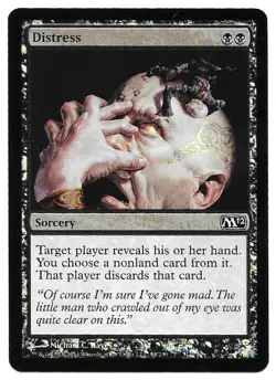 MAGIC THE GATHERING DISTRESS FOIL SORCERY 94/249 MTG 2011 M12 - Image 1