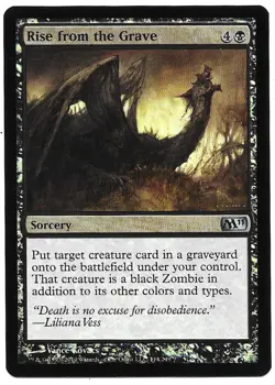 MAGIC THE GATHERING RISE FROM THE GRAVE FOIL SORCERY 114/249 2010 MTG M11 - Image 1