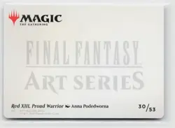 MTG Final Fantasy Art Series Red XIII, Proud Warrior x1 NM Art Card - Image 2