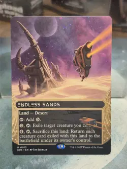 R 0015 Endless Sands STELLAR SIGHTS BORDERLESS Edge of Eternities MTG Card Land - Image 1