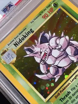 PSA 8 Nidoking Holo #11 Base Set 2 2000 Pokemon Game - Image 3