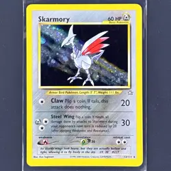 Skarmory 13/111 Neo Genesis Set Unlimited Holo Rare Pokemon Card WOTC Vintage - Image 1