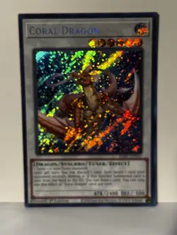 Coral Dragon (Secret Rare) Secret Rare RA02-EN031 1st Ed Yugioh NM - Image 1
