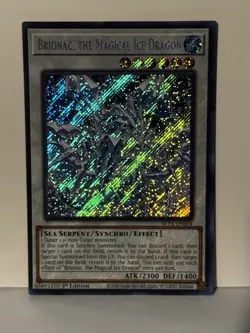 Brionac, the Magical Ice Dragon Secret Rare BLTR-EN004 1st Ed Yugioh NM - Image 1