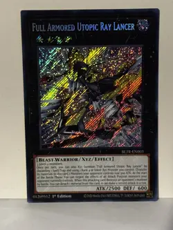 Full Armored Utopic Ray Lancer Secret Rare BLTR-EN003 1st Ed Yugioh NM - Image 1