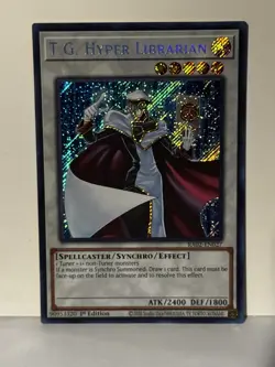 T.G. Hyper Librarian (Secret Rare) Secret Rare RA02-EN027 1st Ed Yugioh NM - Image 1