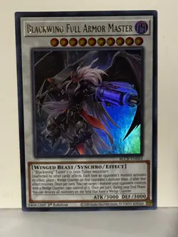Blackwing Full Armor Master Ultra Rare BLCR-EN064 1st Ed Yugioh NM - Image 1