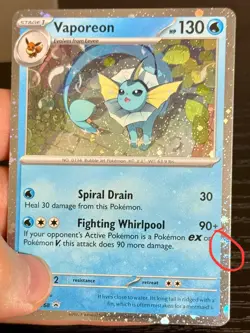 Swirls 🌀 Vaporeon 168 SVP: Black Star Promo English Pokemon Card NM - Image 1