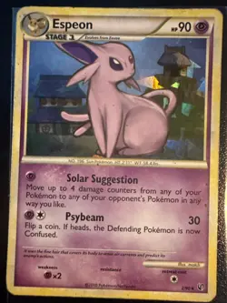 Espeon 2/90 Cracked Ice Holo HGSS Undaunted Rare Pokemon Card MP/HP - Image 1