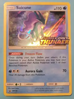 Pokemon Sun & Moon Lost Thunder - Suicune SM149 Holo Prerelease Promo Card - Image 3