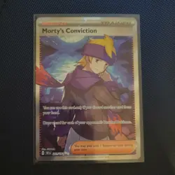 Pokemon TCG Temporal Forces Mortys Conviction Ultra Rare Holo Card 201/162 - Image 1