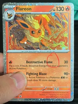 Swirls 🌀 Flareon 167 SVP: Black Star Promo English Pokemon Card NM - Image 1