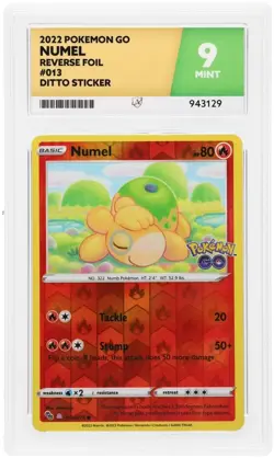 Numel Reverse Foil Holo Ditto Sticker #013/078 2022 Pokemon GO Set ACE 9 Mint - Image 1