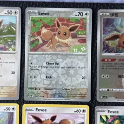 10x Pokemon TCG Eevee Bundle, mixed set, No duplicate , regular, Near mint - Image 3