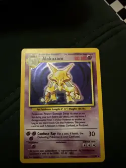 Pokemon TCG Alakazam 1/102 Base Set 2 Holo Rare Mystic - Image 1