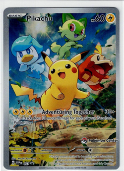 Pikachu 027/193 Paldea Evolved Exclusive Pokemon Center Stamped ETB Promo NM - Image 1
