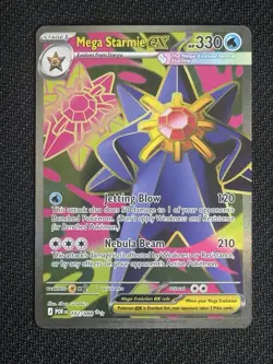 MEGA STARMIE EX 102/088 PERFECT ORDER POKEMON (FULL ART, NM) - Image 1