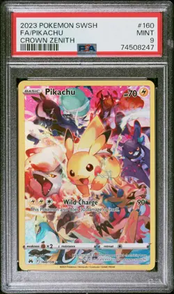 PSA 9 Mint 2023 Pokemon Crown Zenith Pikachu Full Art SECRET RARE #160/159 - Image 1