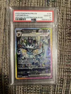 💎 PSA 10 💎 - Vaporeon EX 149/131 - Pokemon Prismatic Evolutions SIR - Gem Mint - Image 1