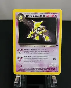 Pokemon Dark Alakazam Holo 1/82 Team Rocket Rare Holographic Vintage LP - Image 4