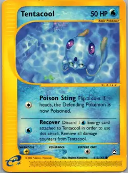 Tentacool 113 Common Aquapolis Pokemon Lightly Played - Image 1