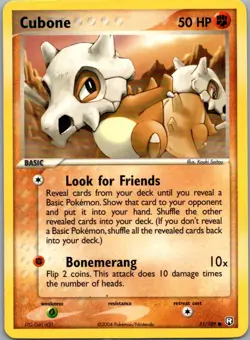 Cubone 51/109 Common Team Rocket Returns Pokemon Lightly Played - Image 1