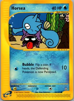 Horsea 84 Common Aquapolis Pokemon Lightly Played 1 - Image 1