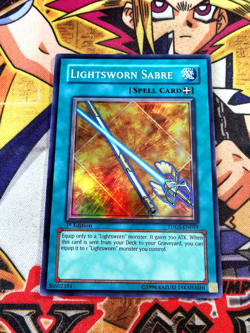 Lightsworn Sabre tdgs-en059 1st Edition (NM+) Super Rare Yu-Gi-Oh! - Image 1
