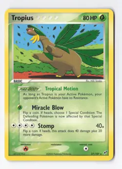Tropius 27/107 Regular Rare EX Deoxys Series Vintage Pokemon TCG Card NM - Image 1