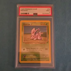 Pokemon Nidoran Base Set 55/102 Regular Common PSA 9 1999 Wizards Graded Card - Image 1