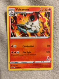 Pokemon Volcarona Holo Rare Card Sword Shield 044/203 Fire Type TCG 130 HP NM - Image 1