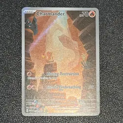 Charmander 168/165 Scarlet & Violet 151 Illustration Rare Holo Card Pokemon - Image 1