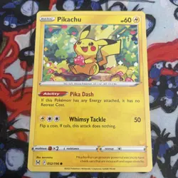 Pokemon Pikachu TCG Strawberry Card 052/196 Lost Origins Mint Near Mint - Image 1
