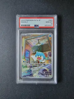 PSA 10 Japanese 081/073 Quaxly SV1a Triplet Beat Scarlet Violet Pokemon Card TCG - Image 1