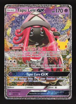 Tapu Lele GX 60/145 Pokemon Celebrations Classic Collections Holo Full Art Card - Image 1