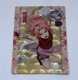 Sakura | Naruto Trading Card AR 004 Rare Holo Foil 1mm Thick Anime Art Tc12 - Image 1