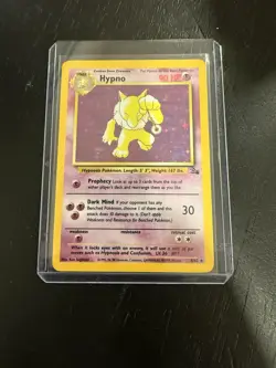 Pokemon TCG Hypno Holo Rare 8/62 Fossil 1999 WOTC Unlimited Card LP/NM Condition - Image 1