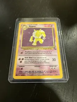 Pokemon TCG Hypno Holo Rare 8/62 Fossil 1999 WOTC Unlimited Card LP/NM Condition - Image 2