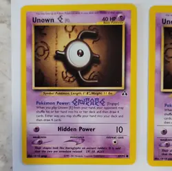 Pokemon TCG Neo Discovery/Revelation Unown 8-Card Lot E, F, I, L, O, V - Image 2