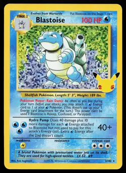 Blastoise 2/102 Holo Celebrations Classic Collection Pokemon Card - Image 1