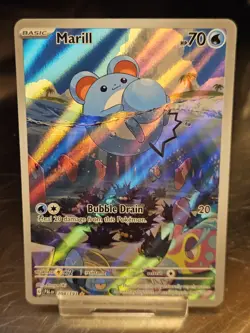 Pokemon Marill TCG Card 204/193 Paldea Evolved Illustration Rare Holo - Image 1
